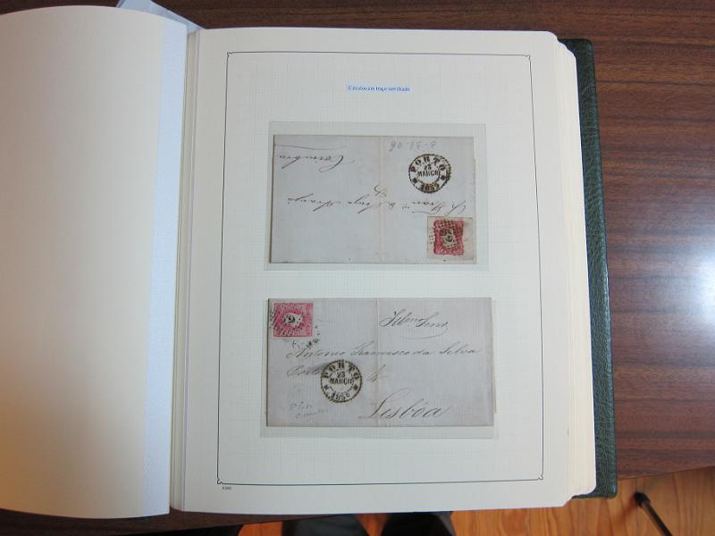 0014 (15).jpg -     Lote:    14      Marcofilia      Lotes Especiais       Descrição:      Portugal.   Colecção montada em dois álbuns com estudo especializado das marcas de duplo círculo e circulares do Porto, com selos de diversas emissões e cartas. Lote a ver.        Lote       Valor Base:     &euro; 1.500,00     Valor Venda:     &euro; 1.500,00     